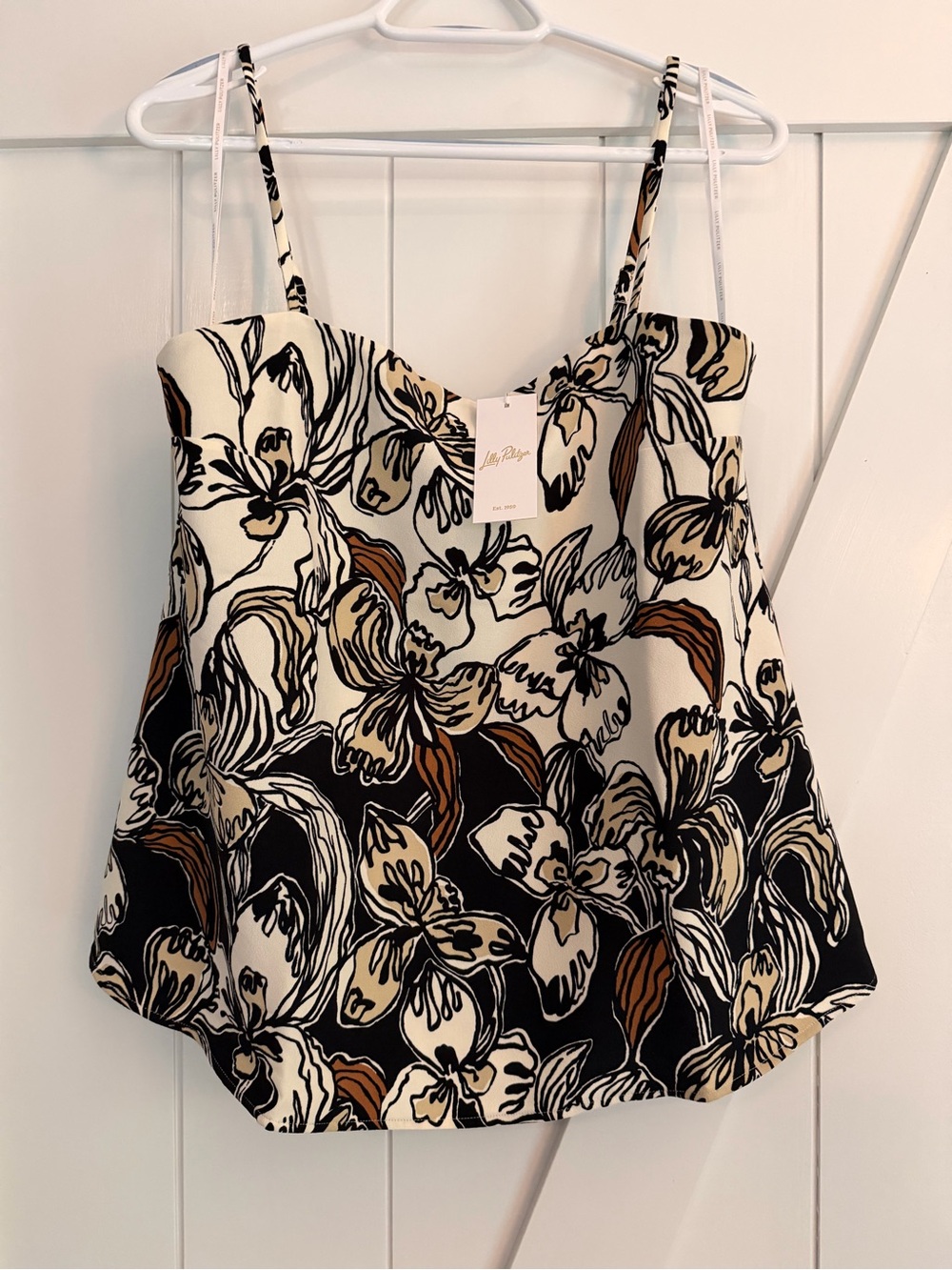 Lilly Pulitzer Jesslyn Top in Onyx Irisistable Engineered